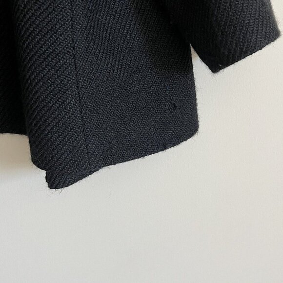 Talbots Wool Blend Coat Black Plus Size 18W Blazer Office Formal Pockets Buttons - Picture 8 of 8